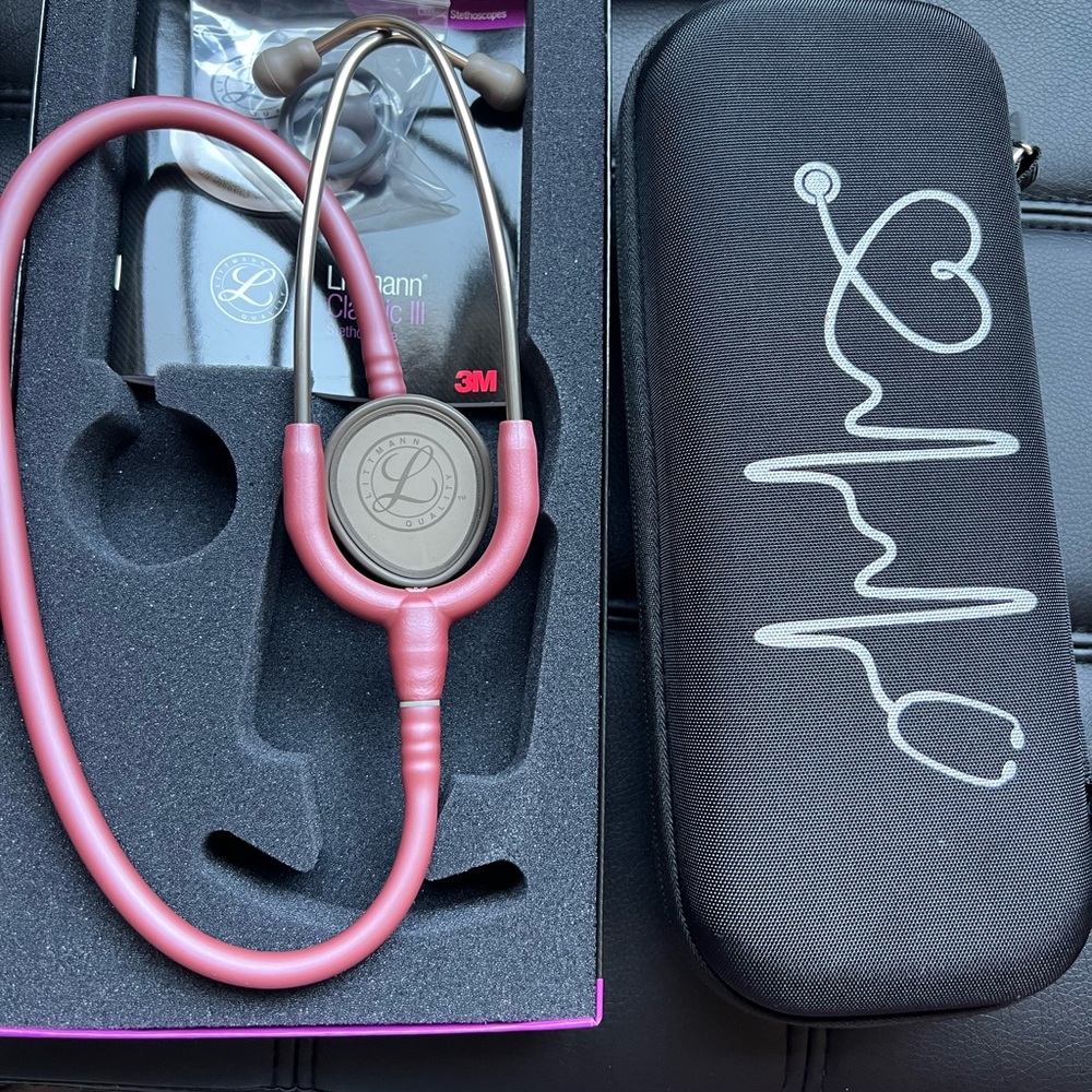 Littmann Stethoscope (pink) & Stethoscope Case